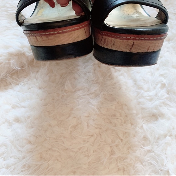 Coach Giulietta Black and Tan Tassel Wedges - Picture 3 of 7